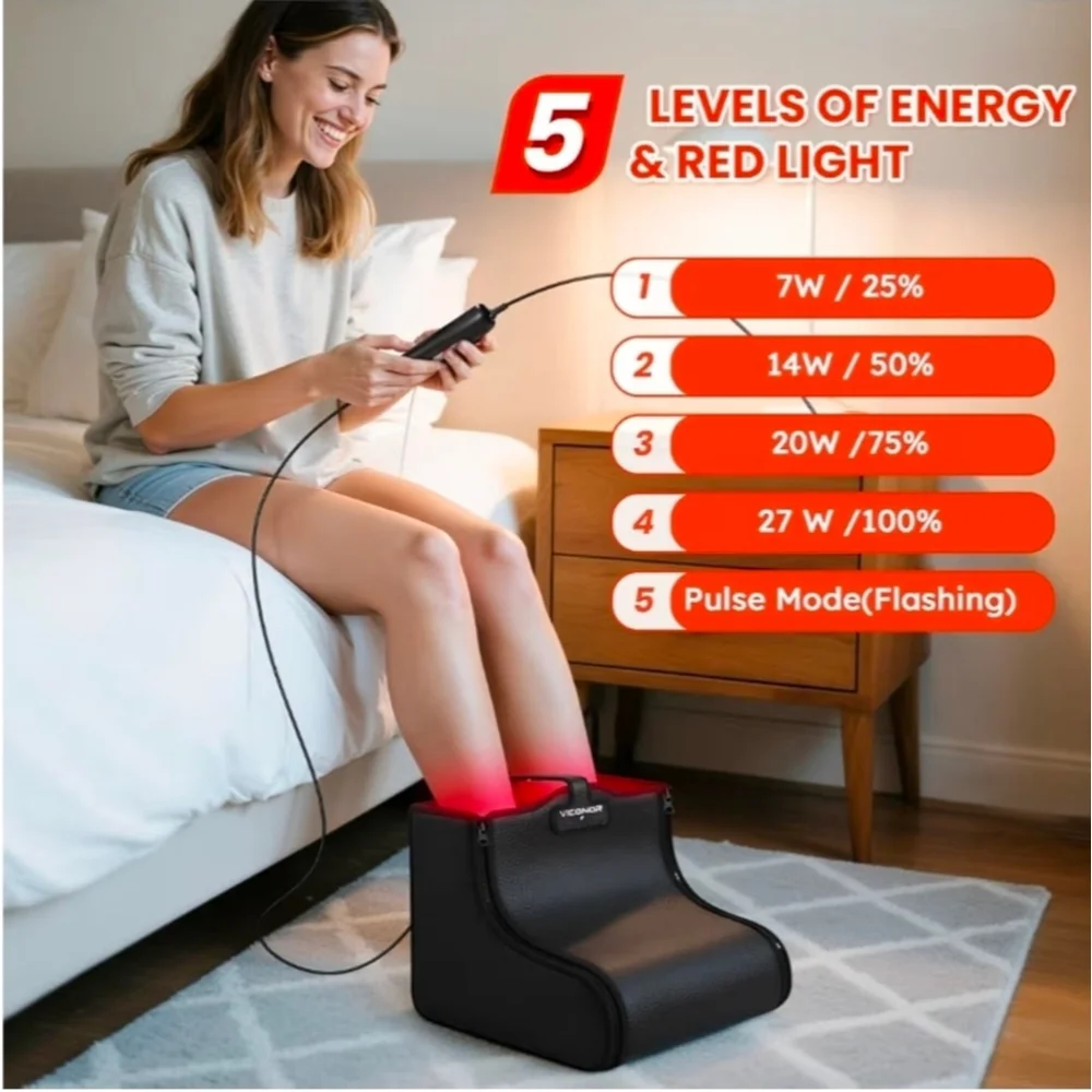 Viconor Red Light Therapy for Feet, Red Light Therapy Shoe Wraps for Feet. - Picture 6 of 10